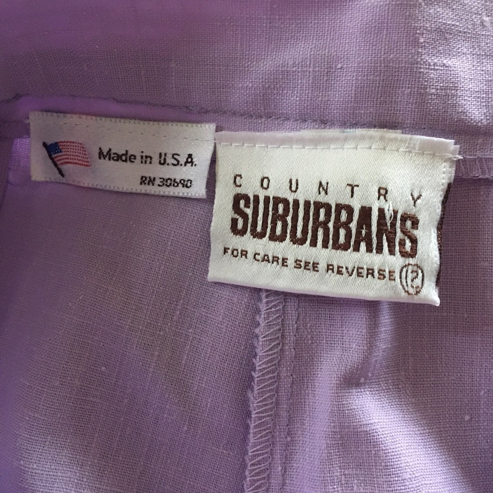 Vintage 80s Skort Golf Tennis Shorts Skirt Preppy Lavender Pockets - Picture 6 of 7